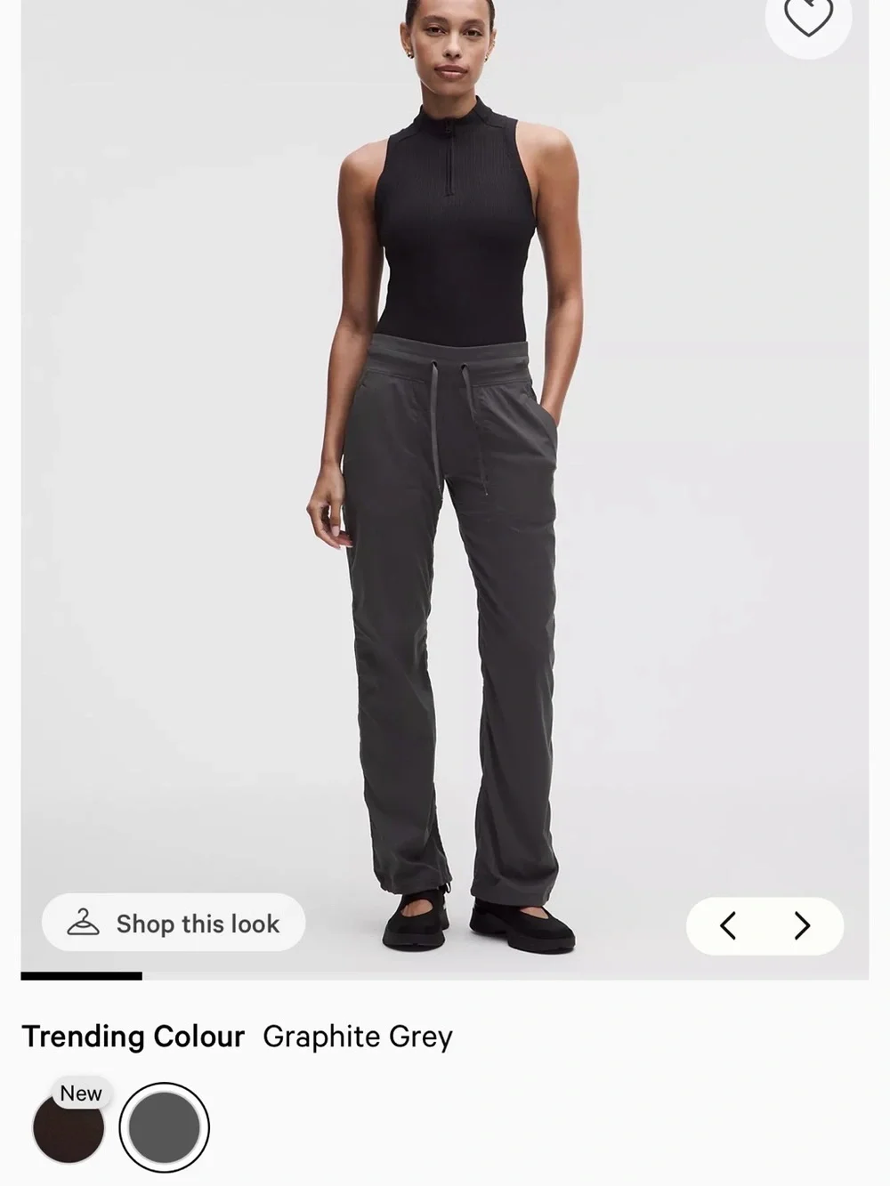 lululemon Dance Studio mid rise Graphite Grey Relaxed Track lightweight pants